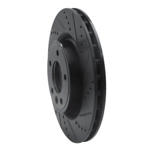 Land Rover Range Rover Sport Brake Rotor (1) - Rear Right - R1 Concepts - Drilled & Slotted - Black - `18-`20